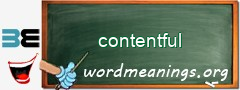 WordMeaning blackboard for contentful